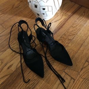 Zara use 37 wrap around ankle heels